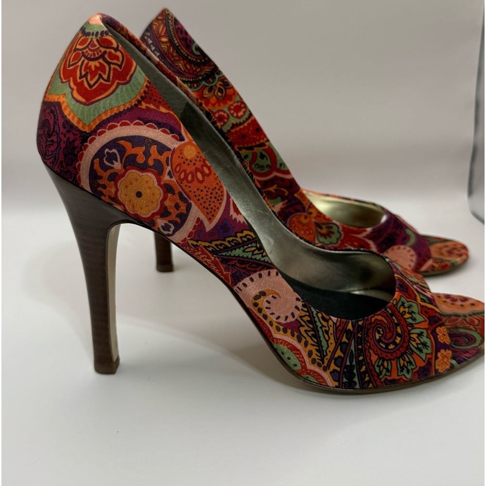 Red Paisley heels